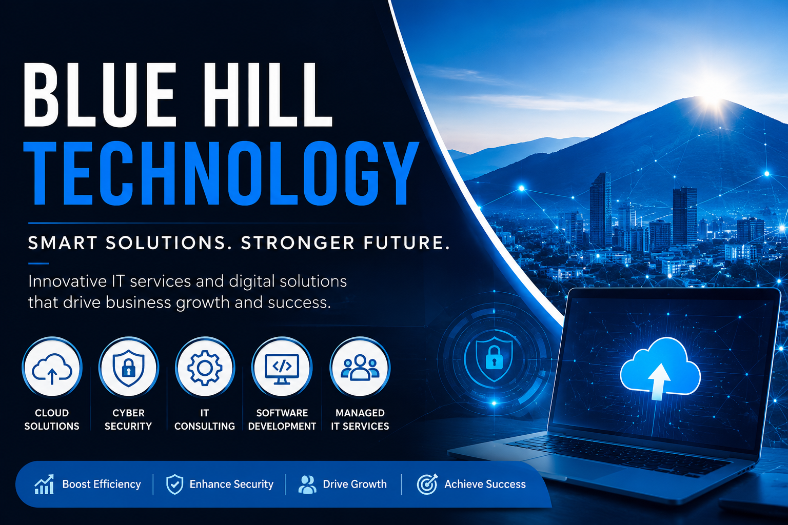 Blue Hill Technology providing cloud computing, cybersecurity, software development, and digital transformation solutions for modern businesses